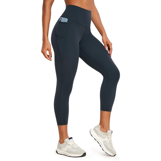 Leggings Capri de Yoga CRZ YOGA Cintura Alta 58 cm Azul Marino XL