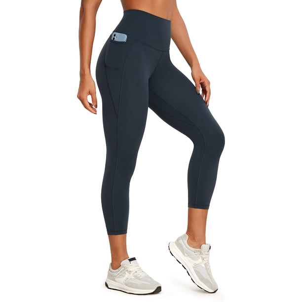 Pantalones Capri CRZ YOGA Butterluxe de Cintura Alta con Bolsillos Azul Marino Talle L