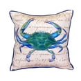 thumbnail image 2 of Betsy Drake ZP005B 22 x 22 in. Male Blue Crab Beige Extra Large Zippered Pillow, 2 of 4