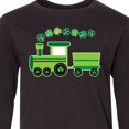thumbnail image 4 of Inktastic St Patricks Irish Shamrock Train Long Sleeve Youth T-Shirt, 4 of 5