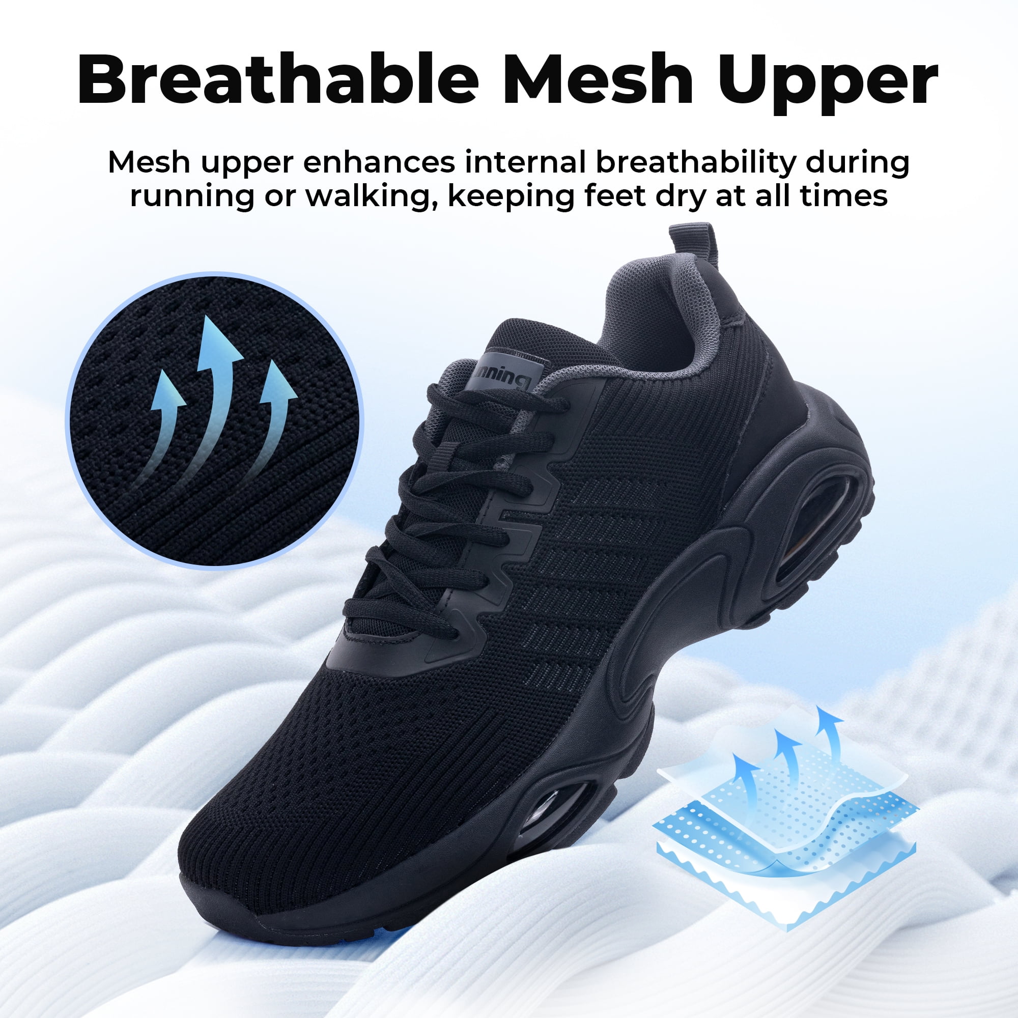 AHUSIR Men's Tennis Running Shoes Breathable Athletic Training Walking Sneakers for Gym Jogging Sports US 7-13