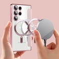 thumbnail image 3 of Dteck Magnetic Wallet Case for Samsung Galaxy S25 Ultra,Shockproof Leather Card Slots Case Built-in Camera Lens Protector Plating TPU Compatible with Mag Safe Back Cover for Galaxy S25 Ultra,Pink, 3 of 7