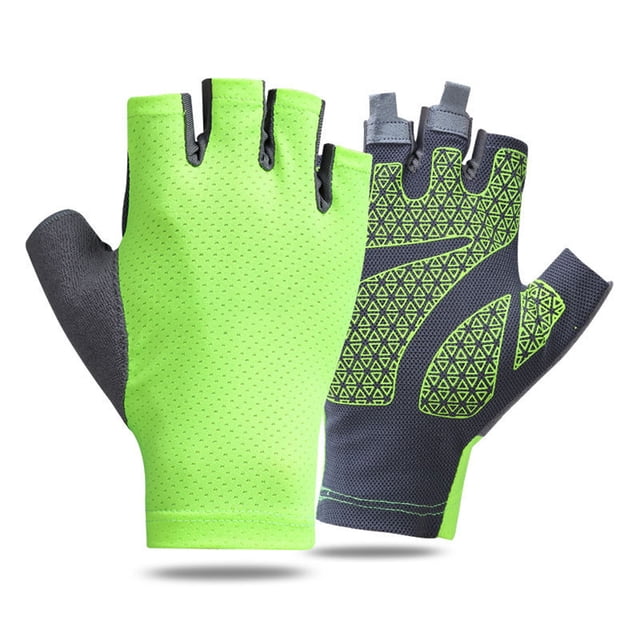 Guantes verdes, guantes de equitación, guantes de seda de hielo con protector solar de medio dedo de verano para hombres y mujeres Zhivalor BST3042151-1