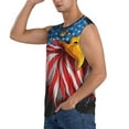 thumbnail image 3 of Balery Eagle Head With American Flag Camisetas sin mangas para hombre, absorbe la humedad y protege contra el mal olor.-X-Large, 3 of 7
