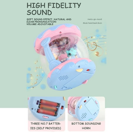 Mikilon Jouet Pour Bebe Carrousel Tambour A Main Musique Legere Education Precoce Jouet Pour Enfants Walmart Canada