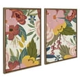 thumbnail image 2 of Kate and Laurel Sylvie Softly 1 and 2 Framed Canvas Wall Art Set by Mia Charro, 2 Piece 23x33 Gold, Modern Colorful Flower Illustration Art for Wall, 2 of 6