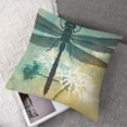 thumbnail image 7 of JRXY 2pcs Pillow Covers Dragonfly Silhouette Teal Water Pattern Soft Brushed Microfiber Pillowcases with Hidden Zipper Closure Bed Pillow Shams for Bedroom Sofa Car 12x12in, 7 of 7