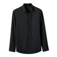 thumbnail image 1 of pstuiky camisa de manga larga para hombre, Camisa vaquera informal de manga larga con cuello abatible y bolsillo abotonado para hombre Tops de talla grande para hombre xxxxxl, 1 of 6