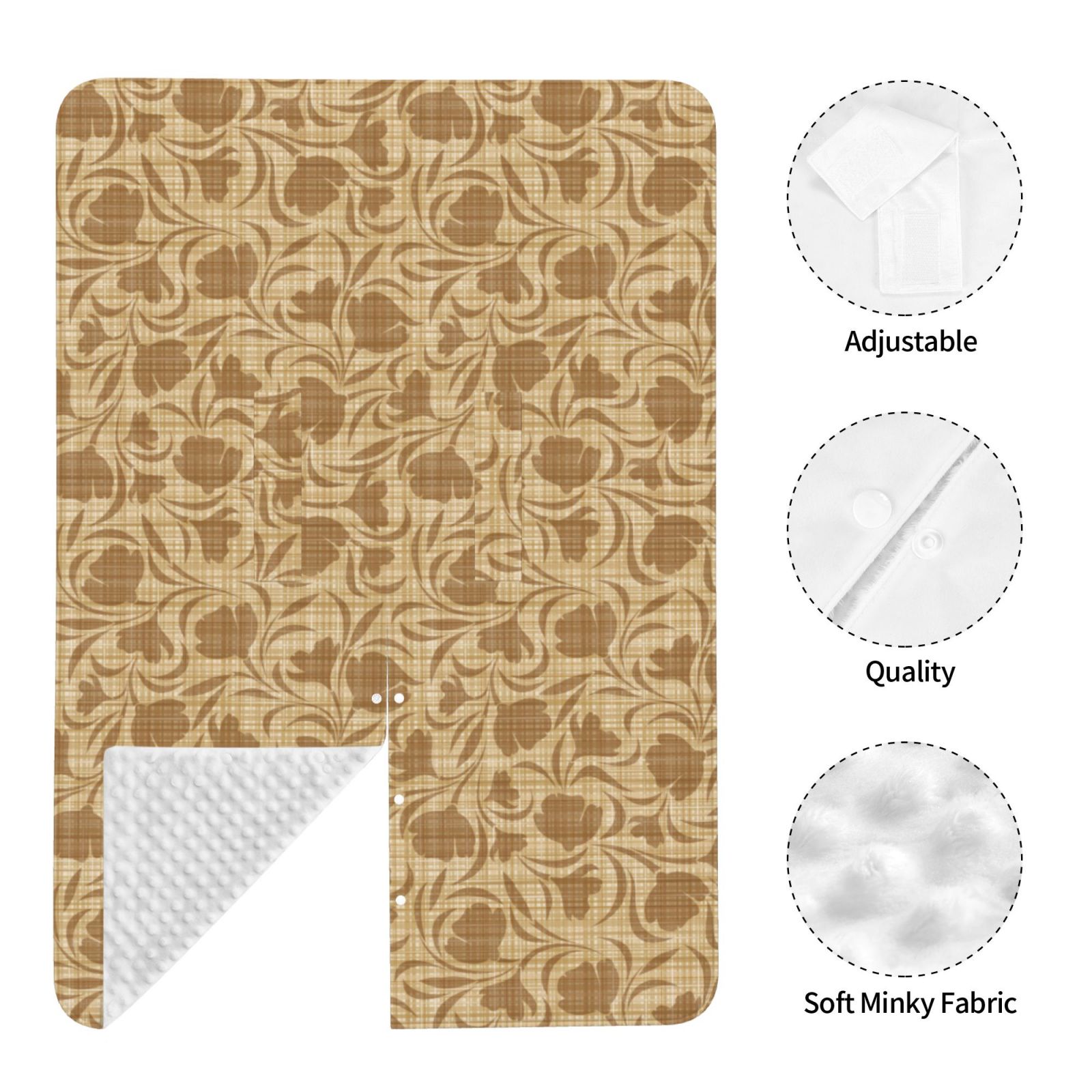 Car Seat Cover Baby - Brown flowers Breathable Infant Car Seat Cover for Baby Carseat, Lightweight Comfort Baby Essentials Must Haves Newborn Stuff for Girl Boy