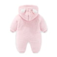 thumbnail image 4 of Vedolay Girls Jumpsuit Winter Warm Baby Girl Jumpsuit Hooded Romper Coat Outwear Pink,73, 4 of 5