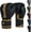 Gold, variant on RPS Boxing Gloves, Maya Hide Leather, Pro Training Sparring Gloves for Muay Thai, MMA, Kickboxing, Heavy Bag & Pad Work, Ventilated Palm with Secure Wrist Support