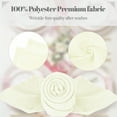 thumbnail image 4 of Ivory Heavy Duty Cloth Napkins - 17 x 17 Inch Solid Washable Polyester Dinner Napkins - Set of 8 Napkins with Hemmed Edges - Great for Weddings Parties Banquets Dinner More, 4 of 9