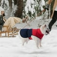 thumbnail image 6 of Duuclume Windproof Two Color Patchwork Dog Winter Coats(Yellow and Brown, 2XL), 6 of 6