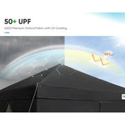 Quictent Privacy 10’x10’ Pop up Canopy Tent Enclosed Instant Gazebo Shelter with Sidewalls and Mesh Windows Waterproof (Black)