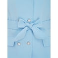thumbnail image 6 of TTAO Girl's Dressy Suit Set Formal Wear for Wedding Party Button Blazer Jacket with Elastic Pants 2 Piece Outfits Light Blue 2-3, 6 of 7