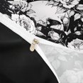 thumbnail image 4 of Homewish Halloween Goth Skull Twin Duvet Cover,Victorian Romantic Flowers Twin Bedding,Black White,Black Reversible,2 Pieces,1 Duvet Cover and 1 Pillowcase, 4 of 6