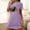 Purple, variant on Sakmal Black Sleepwear for Women Plus Size Stretchy Ultra-Soft Sleep Dress Short Sleeve Short Crew Neck Cat Print Nightgowns S-2XL