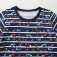 thumbnail image 6 of CAICJ98 Toddler Boys Summer Clothes 2T 3T 4T 5T Kids 2-12 Years Boys Letter Graphic Short Sleeve Shirt T-Shirt Tops + Casual Shorts Set Toddler Outfits for Boys (Navy,4-5 Years）, 6 of 7
