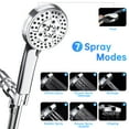 thumbnail image 4 of Handheld Shower Head Set with Hose, 6+1 Mode High Pressure Shower Head, Built-in Power Wash to Clean Tub, Tile and Pet, 360° Adjustable Shower Head Holder, 5 ft Watertight Stainless Steel Long Hose, 4 of 9