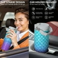 thumbnail image 6 of 1pc Mermaid 30oz Tumbler with Straw & Handle - Insulated Stainless Steel Cup | Holiday Gift for Man Women (Christmas, Valentine's, Birthday), 6 of 7