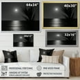 thumbnail image 4 of Designart "Moonlit Horizon With Black And White Palms" Coastal Tropical Floater Framed Wall Art Prints, 4 of 5