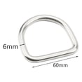 thumbnail image 3 of Siruishop 3 Pieces D Rings Durable Multifunctional Buckles for DIY Backpacks Key Chain 6cmx5.7cm, 3 of 8