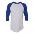 thumbnail image 1 of 5050 Raglan Three-Quarter Sleeve Tee, XS, Heather GreyLapis, 1 of 4