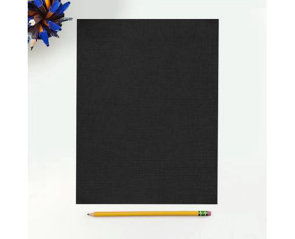 LUXPaper 8.5 x 11 Cardstock, 100lb. Black Linen, 50/Pack