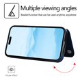 thumbnail image 3 of Compatible with iPhone 16e Case, with PU Leather Credit Card Holder Magnetic Back Stand Cell Accessories Flip Purse Slim Design Phone Cover for iPhone 16e Women Men, Darkblue, 3 of 11