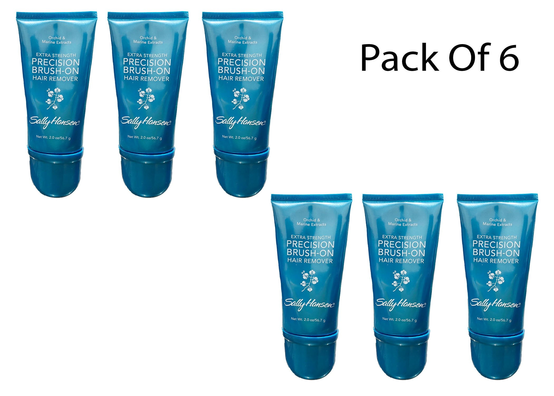 Sally Hansen ExtraStrength Precision BrushOn Hair Remover 2 Oz (6 Pack