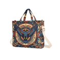 thumbnail image 7 of FORMRS Womens Corduroy Tote Bag Crossbody Shoulder Handbag with Pocket, Blue Geometric Eagle, 7 of 7