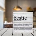 thumbnail image 4 of Zomyto 7x7 In Bestie Gifts Bestie Definition Wooden Box Sign Best Friend Quotes Desk Decorative Wooden Sign, 4 of 7
