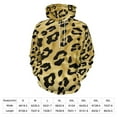 thumbnail image 4 of Gold Leopard Print Regular Fit Hoodie, Sporty Pullover Hooded Sweatshirt for Men Women M, 4 of 6