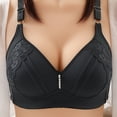 thumbnail image 2 of Sngxgn Comfort Wireless Lace Bralette for Women, Light Padded Bra, Longline Bralette with Soft C up Foam(Black,90), 2 of 3