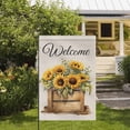 thumbnail image 4 of Summer Garden Flag, Hello Sunshine Garden Flags 12x18 Double Sided, Sunflower Floral Theme Small Yard Flag for Front Porch Lawn Outdoor Holiday Decor, 4 of 5