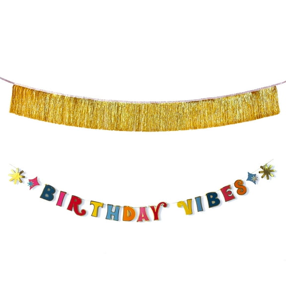 Packed Party Tinsel Birthday Banner Bundle
