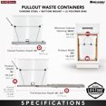 thumbnail image 4 of Rev-A-Shelf RV-18KD-11C S Double 35 Quart Pull Out Waste Containers, White, 4 of 10