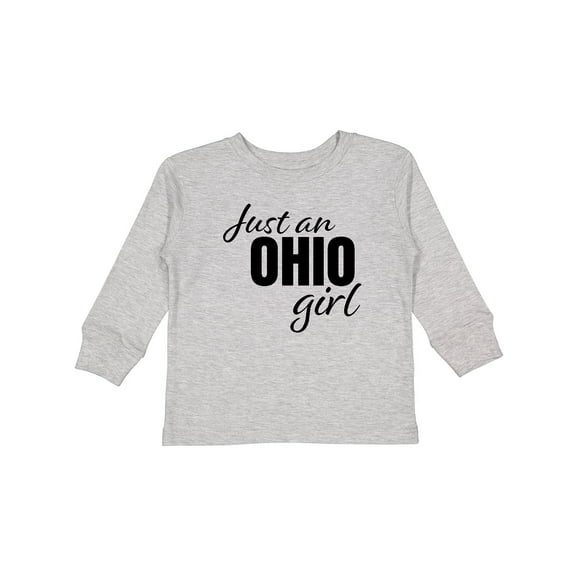 Inktastic Just an Ohio Girl Born in Ohio Girls Long Sleeve Toddler T-Shirt