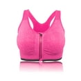 thumbnail image 6 of LELINTA Women's Zip Front Racerback Sports Bra High Impact Workout Gym Activewear Yoga Bra Five Color, 6 of 8