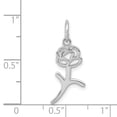 thumbnail image 4 of Auriga Fine Jewelry 14K White Gold Rose Charm for Women, 4 of 6