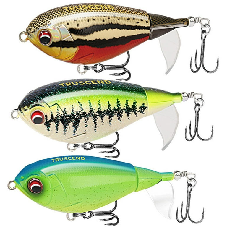 TRUSCEND Topwater Pencil Plopper Fishing Lures for Bass Catfish