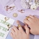 thumbnail image 3 of 7 anillos ajustables de acero inoxidable con dijes de vidrio facetado, anillo de mujer de 7 colores, anillos dorados ajustables, anillo con colgantes, anillos abiertos para los dedos., 3 of 5