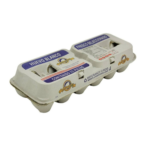 Huevo blanco Guadalupe 1 paquete con 12 pzas