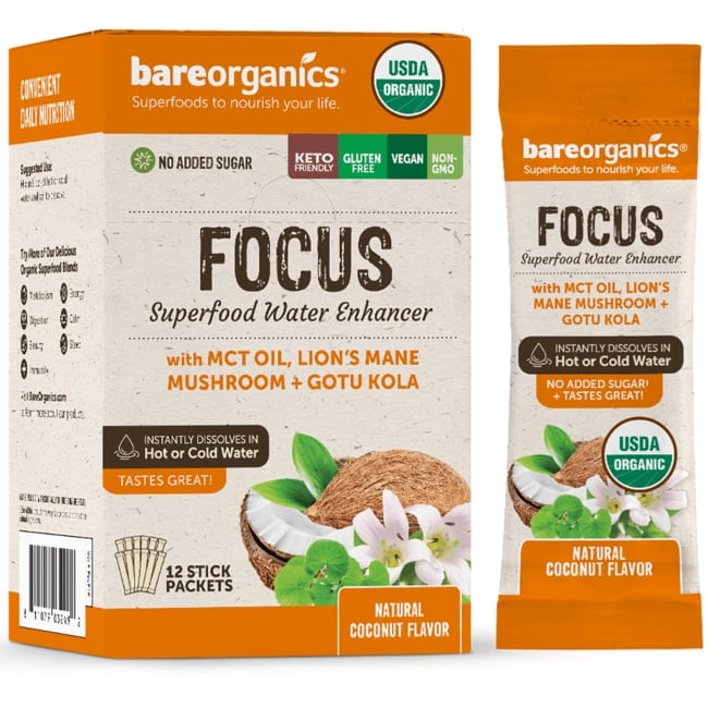 Focus Superfood Water Enhancer Coconut 12 Pkts