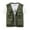 Army Green, variant on VSSSJ Men's Sport Vest Relaxed Fit Solid Color Zip Up V-Neck Sleeveless Jacket with Multi-Pocket Outdoor Climbing Thin Quick Dry Work Outwear Khaki XXXXXL