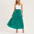 thumbnail image 2 of Vedolay Skirts For Women Trendy Women's A-Line Midi Tulle Skirt Elastic High Waist Skirt Fairy Mesh Midi Skirts,Green M, 2 of 5