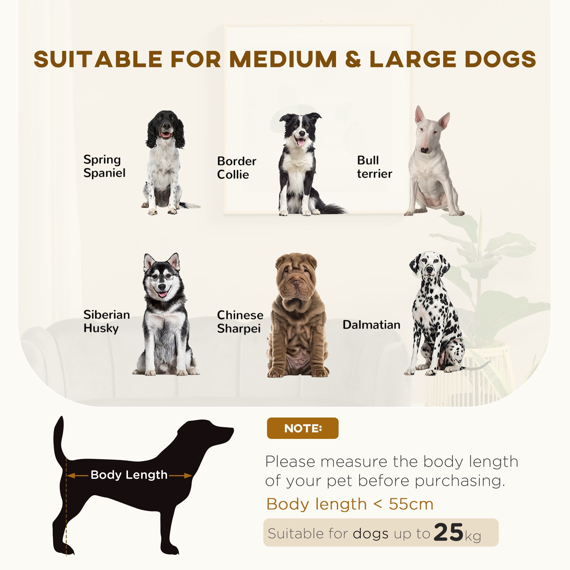 Noaman PawHut Velvet Large Dog Couch with Foam Cushioning, 38.8" L x 23.8" W Soft Pearl Design Dog Bed for Big & Medium Dogs, Charcoal Gray
