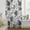 Gray, variant on Navy Indigo Florals Sheer Curtains 96 Inch Length, Light Filtering Voile Curtain Panel, Farmhouse Botanical Peonies Leaves Rod Pocket Drapes Window Treatments for Living Room Bedroom 52"x96"