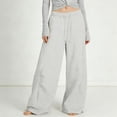 thumbnail image 5 of felwors Womens Barrel Sweatpants Baggy Y2K Drawstring Wide Leg Pants with Pockets Grey for Size XXL, 5 of 9