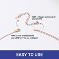 thumbnail image 4 of PROSTEEL 925 Sterling Silver Necklace Extenders 2 Pcs Durable Extender Chain Extension for Necklace Bracelet Anklet Lobster Clasp(2 /4 inch), Rose Gold Plated, 4 of 6
